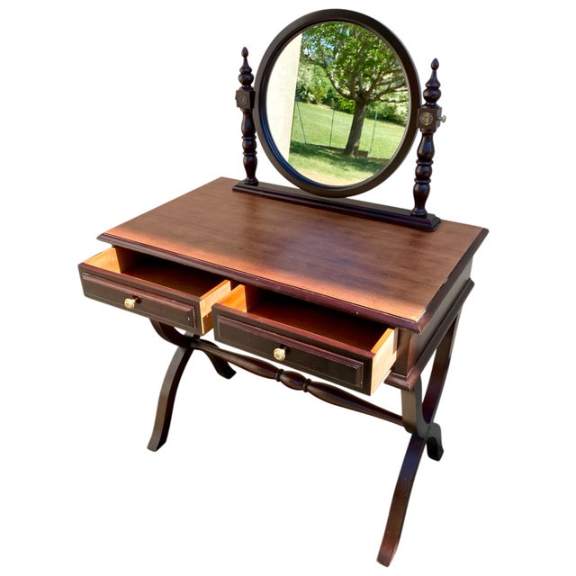 Beautiful Empire-style dressing table. Excellent condition. Dimensions: Height 74 cm, Width 83 cm, Depth 51 cm, Height...