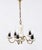 Porcelain and Brass 4-Light Chandelier For Sale - Image 4 of 14