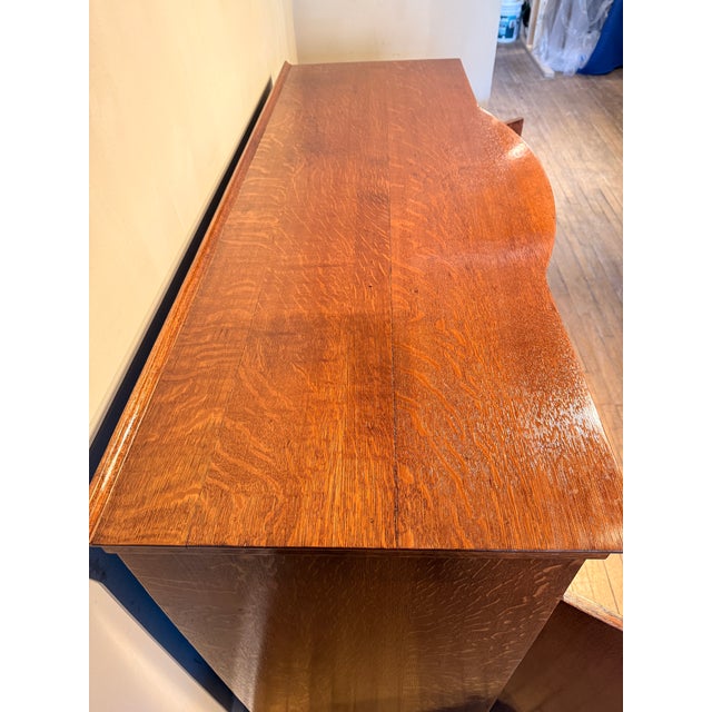 Early 20th Century Antique Oak Sideboard Buffet / Bar For Sale - Image 5 of 8