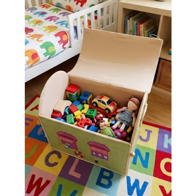 Whimsical Artisan-Crafted Circus Toy Trunk For Sale - Image 10 of 12