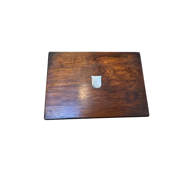 Late 19th Century Victorian Rosewood Box With Mother of Pearl Inlay For Sale - Image 4 of 11