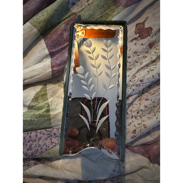 Glass Vintage Glass/Crystal Clock For Sale - Image 7 of 12