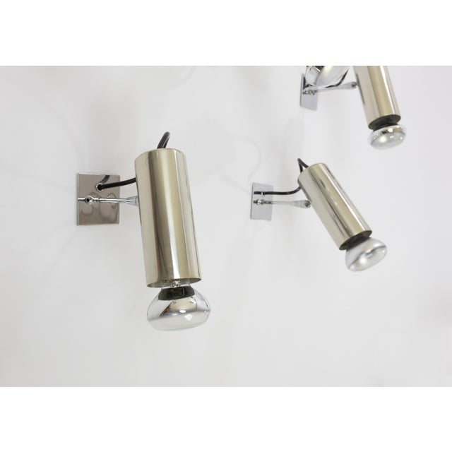 1960s Vintage Model 36 Wall Lamps by Gino Sarfatti for Arteluce, 1950s, Set of 5 For Sale - Image 5 of 8