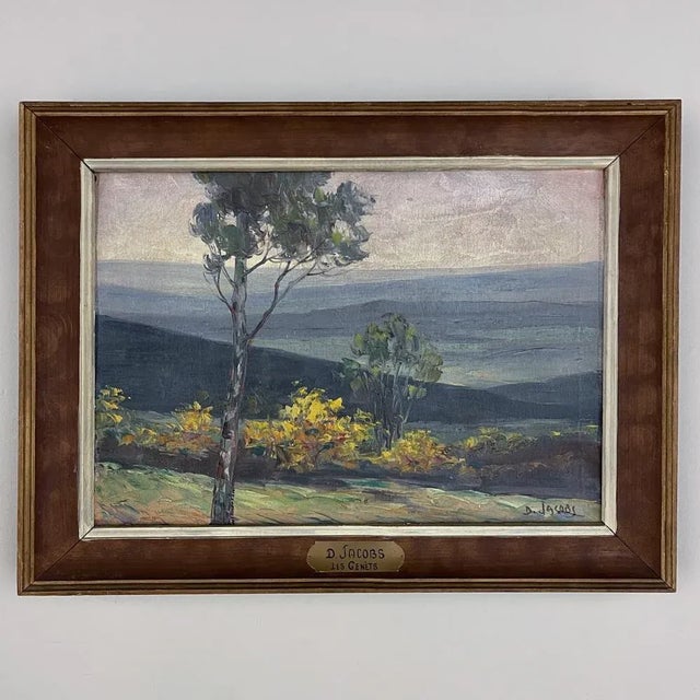 Early 20th Century Antique Framed Oil Painting on Board by Dieudonné Jacobs (1887-1967) For Sale - Image 5 of 13