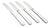 Lunch Knives in Stainless Steel and Sterling Silver by Georg Jensen, 1940s, Set of 4 For Sale