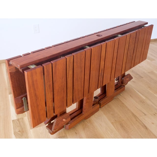 Tricomfort Madein France SOLID Rosewood Adjustable Chairs Folding Table Outdoor For Sale - Image 12 of 18