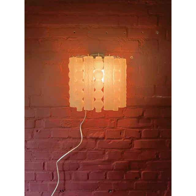 Murano Frost Glass Wall Lamp, 1960s For Sale - Image 9 of 10