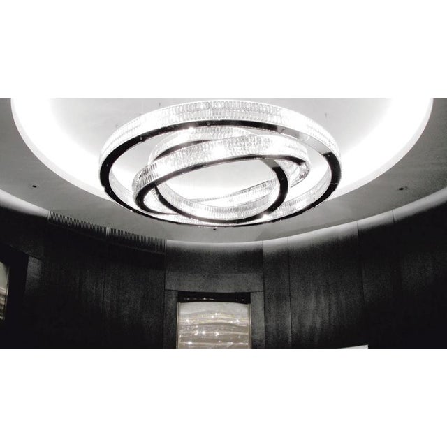 Eclipse Double Crystal Layer Pendant Lamp by Aggiolight For Sale - Image 6 of 9