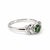 Vintage Platinum Alexandrite & Natural Diamond Halo Ring, Size 9 For Sale - Image 4 of 5