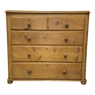 19th Century English Pine Chest of Drawers For Sale