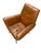 Brown Vintage Cubist Leather Lounge Chair For Sale - Image 8 of 16