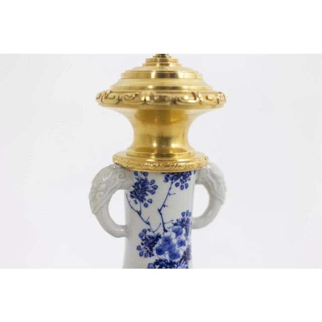 Japanese Porcelain and Gilt Bronze Lamp, 1880s For Sale - Image 5 of 10
