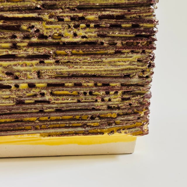 Yellow Mid Century Yellow Ceramic Planter by Bishop Ceramics of California For Sale - Image 8 of 10