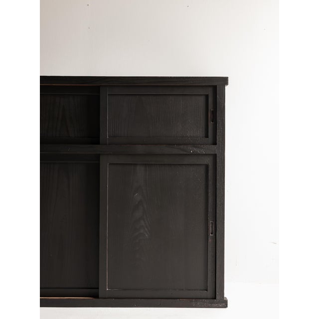 Japanese Antique Wabi Sabi Black Tansu 1860s-1900s / Chests Cabinet For Sale - Image 12 of 18