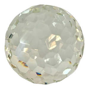 Large Cut Crystal Multi-Faceted Paperweight
