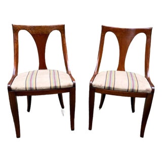 Vintage Pair of Regency Style Emprire Directorie Style Dining Side Chairs. Possibly Attributed to Kindel For Sale