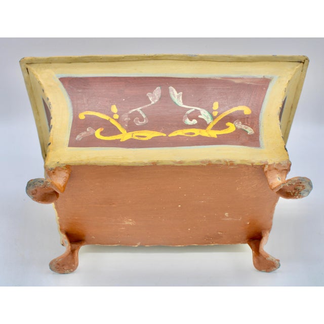 Yellow Antique Italian Tole Planter For Sale - Image 8 of 10