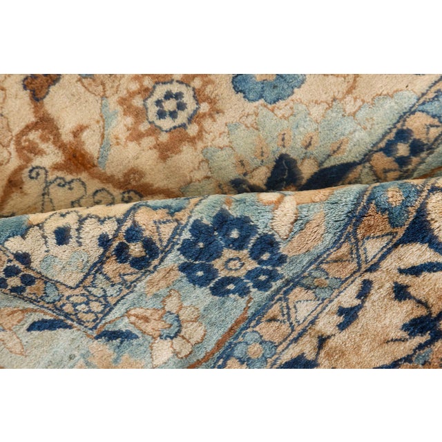 Early 20th Century Fine Antique Persian Kirman Handmade Wool Carpet For Sale - Image 5 of 8