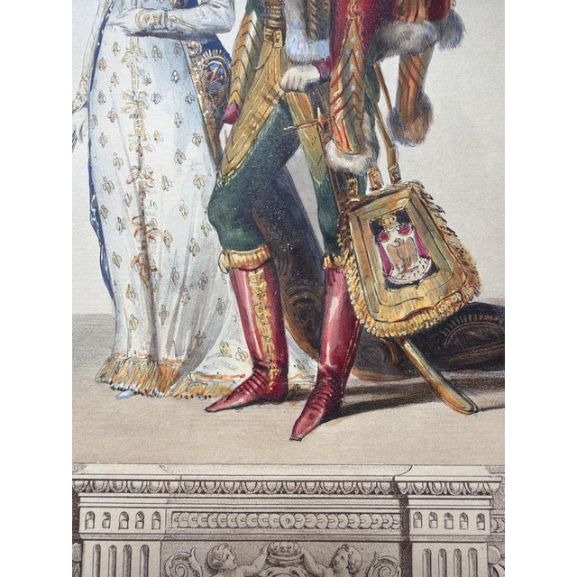Mid 19th Century Achille Devéria, First Empire Court Costume, 1847, Lithograph For Sale - Image 5 of 9
