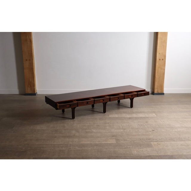Brown Low Sideboard by Gianfranco Frattini for Bernini, Italy, 1957 For Sale - Image 8 of 18