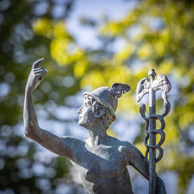 Metal Small Hermes Sculpture, 1900s For Sale - Image 7 of 14