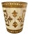 Vintage Italian Florentine Waste Basket, Bin in Antique White and Gold in the Hollywood Regency Style For Sale