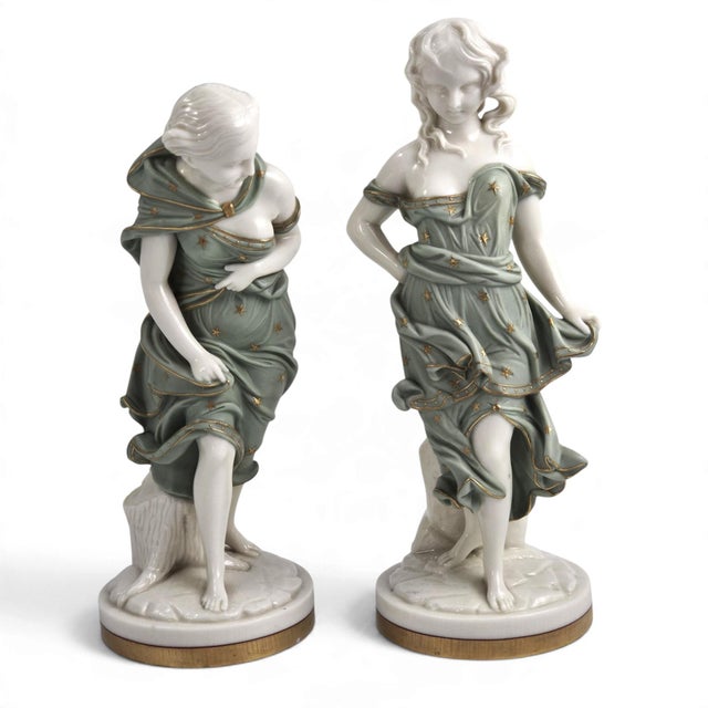 James Hadley, Before & Against the Wind, 1870, Ceramic, Set of 2 For Sale - Image 11 of 11