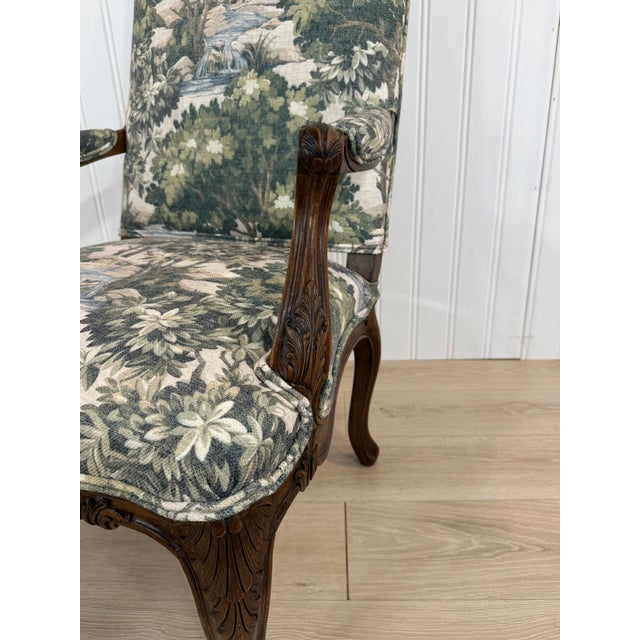 French Country Newly Upholstered French Chair For Sale - Image 3 of 12