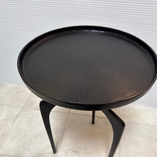 Etta Avenue Leslie End Table, Matte Black For Sale - Image 10 of 12