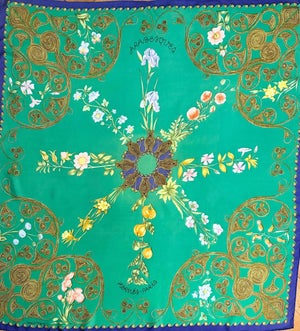 HERMÈS ARABESQUES Silk Scarf Designed by Henri d’Origny 1964