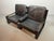 Mid-Century Brutalist Black Leather Lounge Chairs with Black Wooden Frames by Sonja Wasseur, Netherlands, 1970s, Set of 2 For Sale - Image 9 of 14