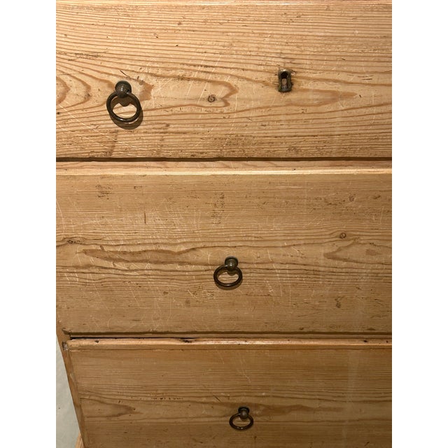 19th Century English Natural Pine Chest of Drawers For Sale - Image 13 of 17