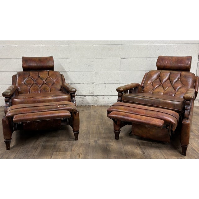 Vintage Stratalounger Tufted Vinyl Recliners - Pair For Sale - Image 9 of 18