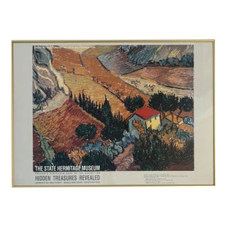 Vintage State Hermitage Museum Van Gogh Hidden Treasures Revealed Framed Exhibition Poster For Sale