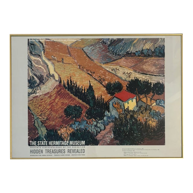 Vintage State Hermitage Museum Van Gogh Hidden Treasures Revealed Framed Exhibition Poster For Sale