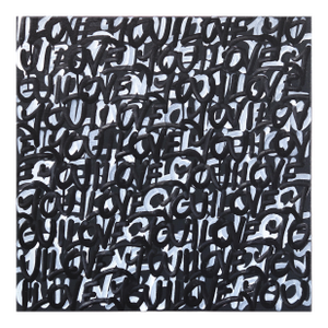 Love Tide Washes in - Large Original Black and White Abstract Mixed Media Painting on Canvas by Amber Goldhammer