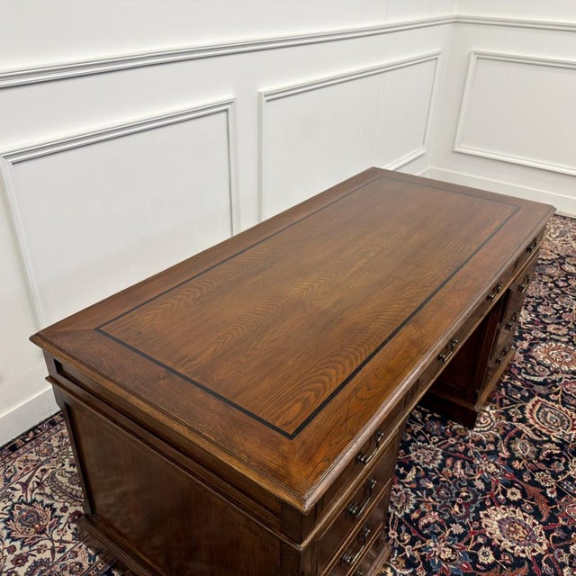 English Oak Desk from Eichholtz For Sale - Image 14 of 18