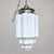 1920s Art Deco Skyscraper Milk Glass Pendant Light, Large Hardwired Ceiling Fixture New Wiring For Sale - Image 10 of 16