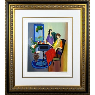 Itzchak Tarkay Serigraph "After Dinner Relaxation" Signed Limited Edition Artist's Proof For Sale