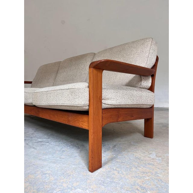 3-Seater Sofa in Teak and Wool, Denmark, 1960s For Sale - Image 5 of 11