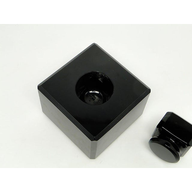 Art Nouveau Hialith Crystal Inkwell from Moser, Austro-Hungary, 1900s For Sale - Image 3 of 14