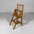 Italian mid-century modern chair ladder in wood, 1930s Chair converts into a ladder, made entirely of wood. The...