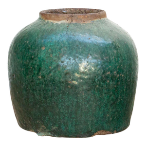 Celestial Green Glazed Asian Pot
