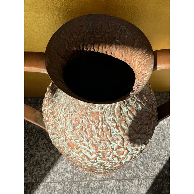 Metal Large Brutalist Copper Vase by Karl-Heinz Kordas, 54 cm, 1970s For Sale - Image 7 of 10