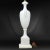 Neoclassical Italian Alabaster Marble Lamp Neoclassic Amphora Shape Circa 1920 For Sale - Image 3 of 10