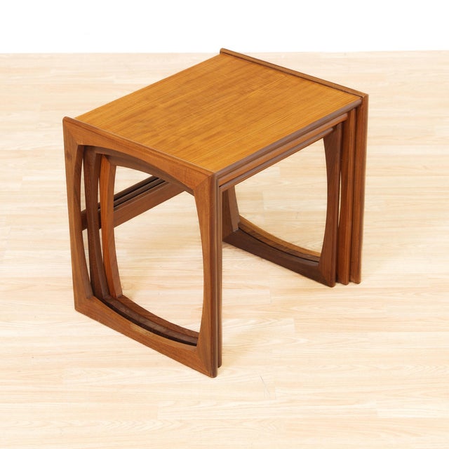 1960s Mid Century Quadrille Nesting Side Tables Attributed to G Plan For Sale - Image 5 of 12