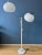 Space Age White Mushroom Swing Arm Floor Lamp from Dijkstra For Sale - Image 6 of 11