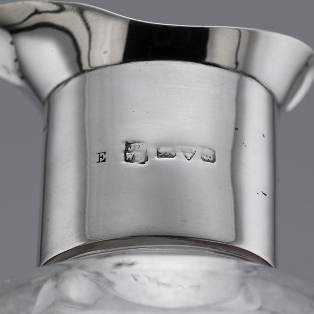 Antique English Silver and Cut Glass Whisky Decanter, 1902 For Sale - Image 15 of 16