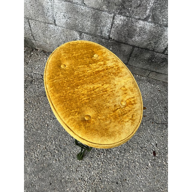 Mid-Century Modern Wrought Iron Vanity Stool. Circa 1960s For Sale - Image 16 of 18