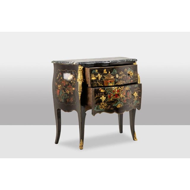 1950s Louis XV-Style Lacquered Chest of Drawers, 1950s For Sale - Image 5 of 18